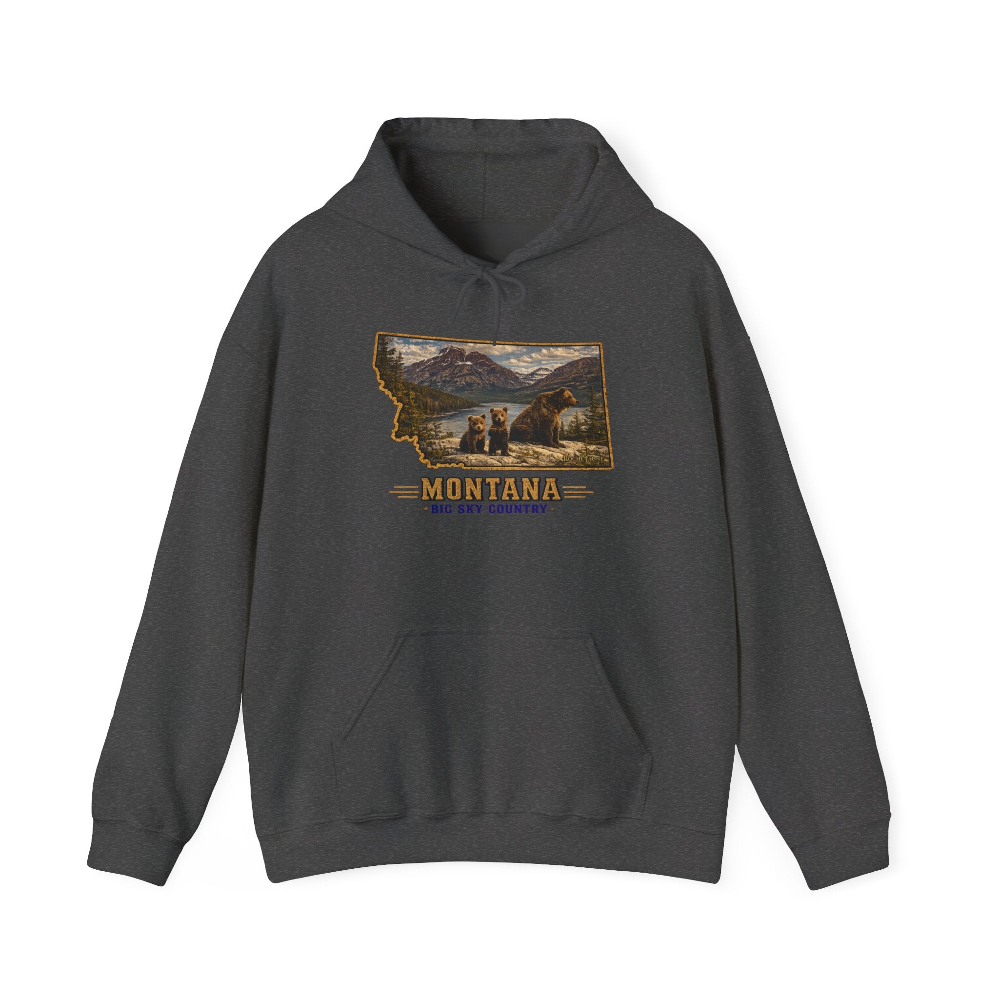 Montana Bear Family Wilderness Sweatshirt – Vintage Big Sky Country Graphic Pullover