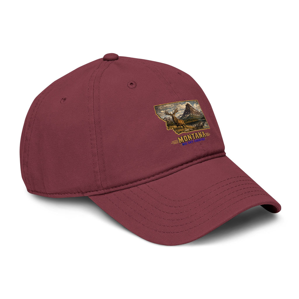 Montana Elk Baseball Cap – Soft Washed Vintage Big Sky Country Hat