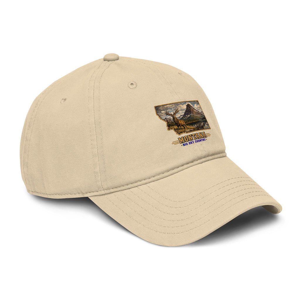 Montana Elk Baseball Cap – Soft Washed Vintage Big Sky Country Hat
