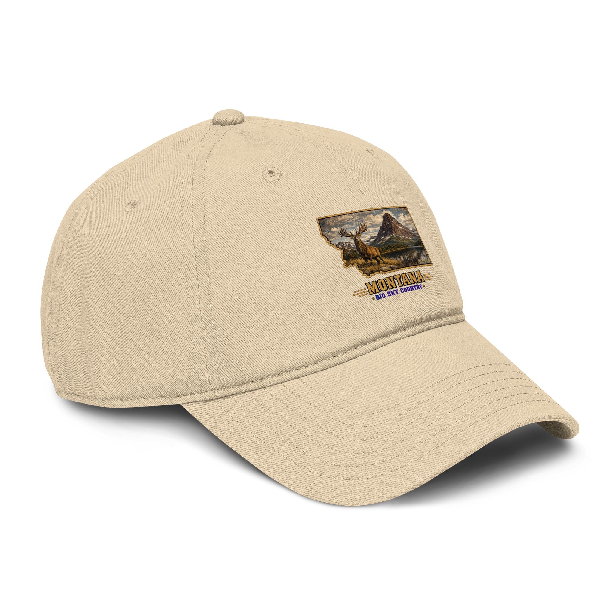 Montana Elk Baseball Cap – Soft Washed Vintage Big Sky Country Hat