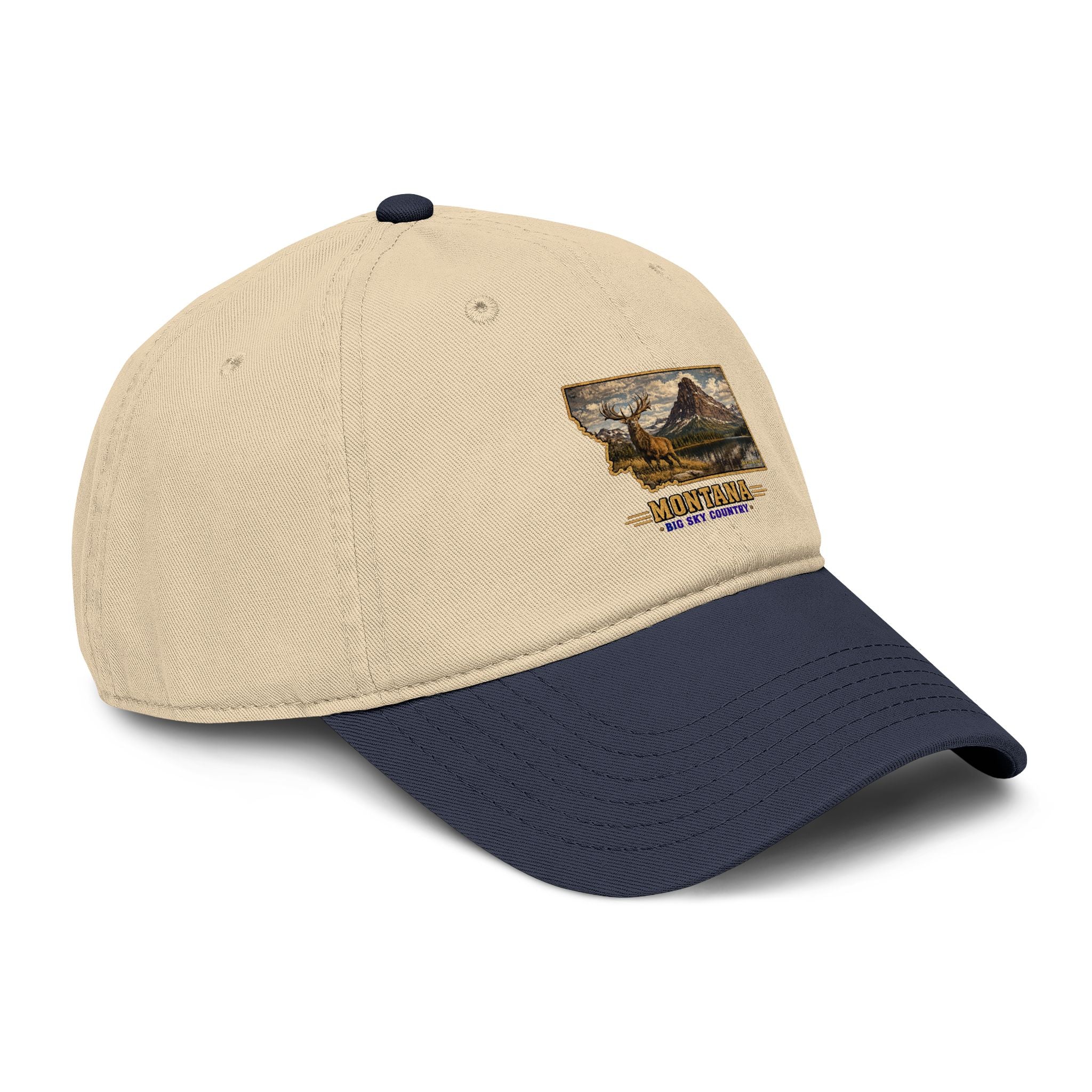 Montana Elk Baseball Cap – Soft Washed Vintage Big Sky Country Hat