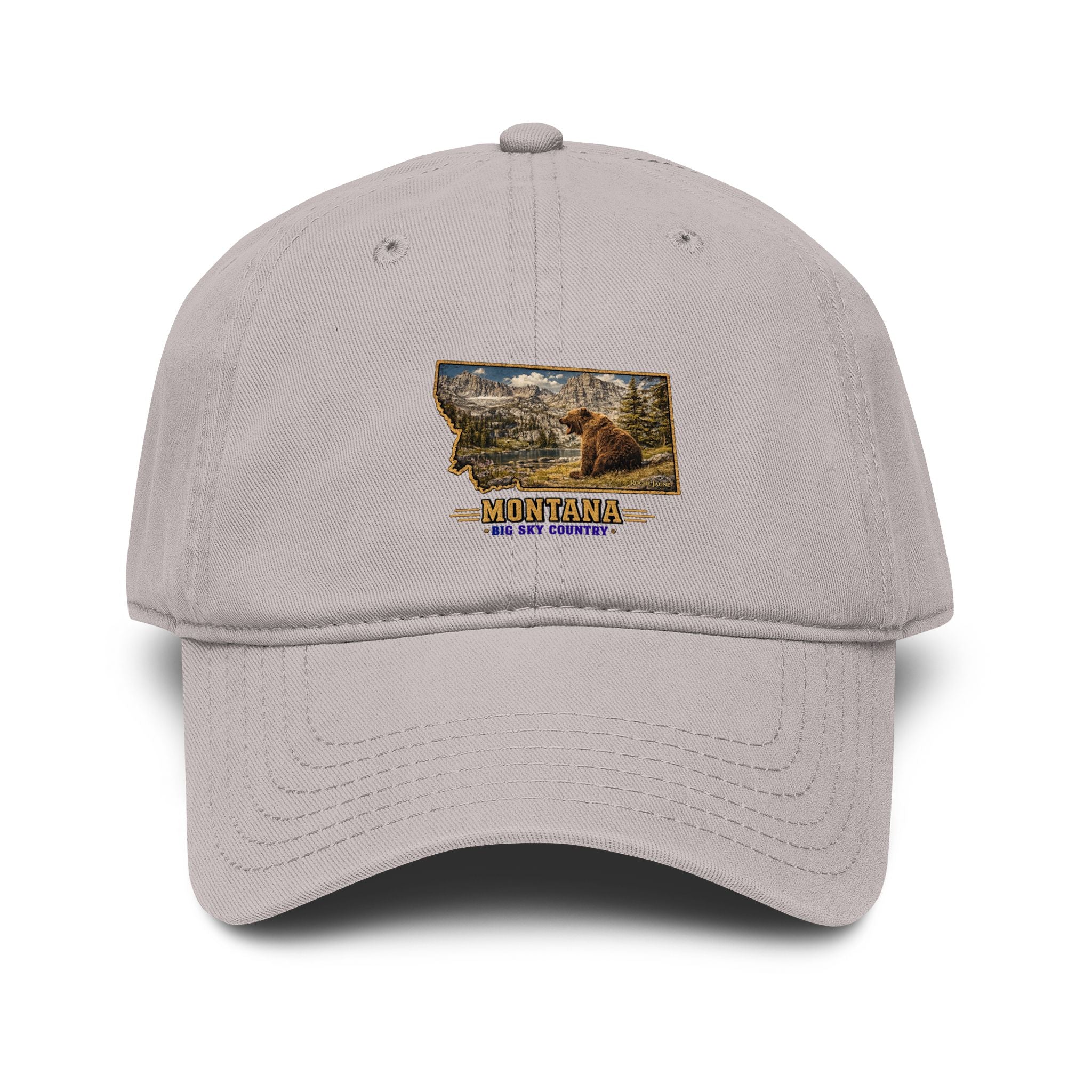 Montana Bear Baseball Cap – Soft Washed Vintage Big Sky Country Hat