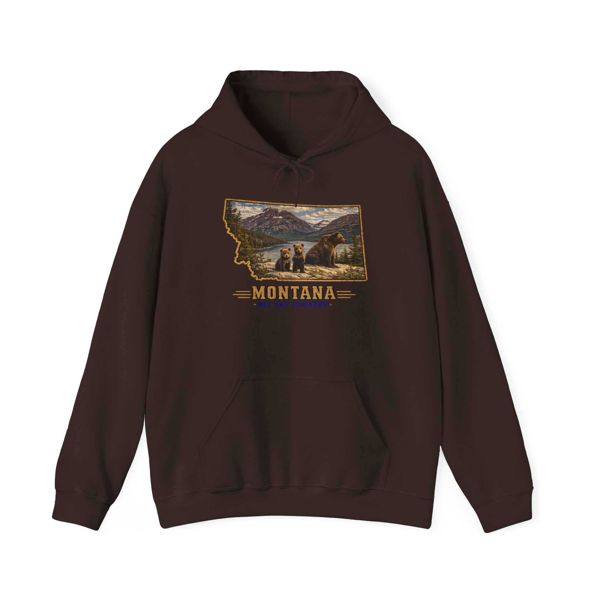 Montana Bear Family Wilderness Sweatshirt – Vintage Big Sky Country Graphic Pullover