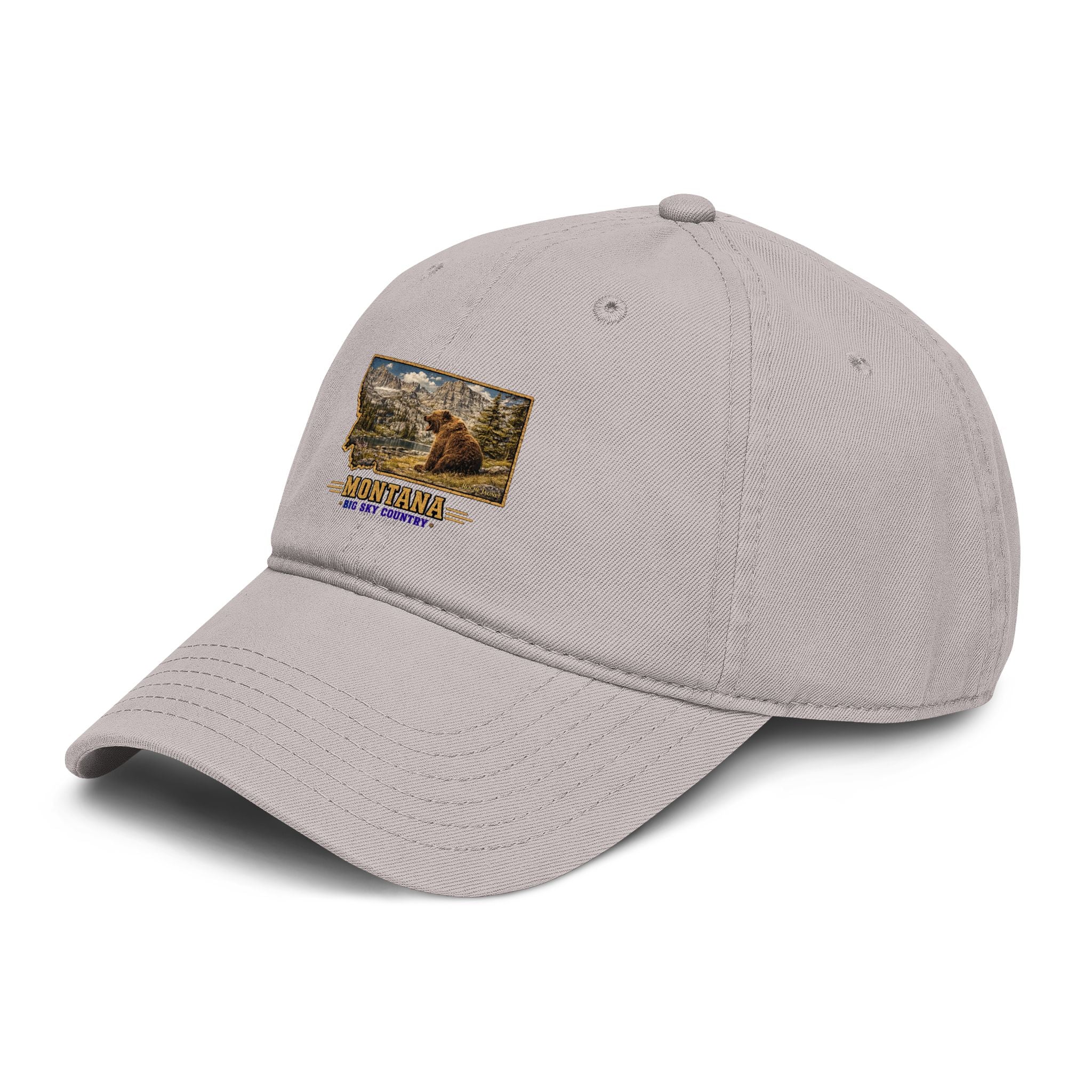 Montana Bear Baseball Cap – Soft Washed Vintage Big Sky Country Hat