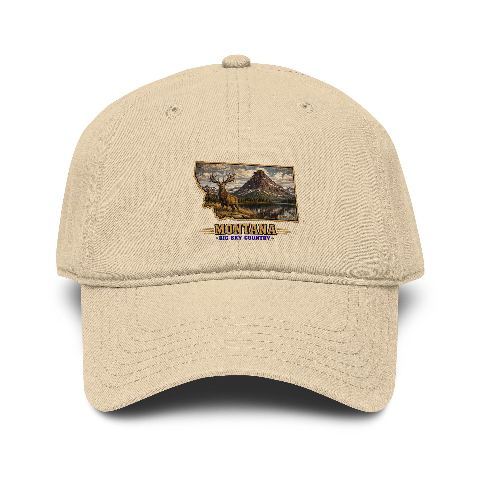 Montana Elk Baseball Cap – Soft Washed Vintage Big Sky Country Hat