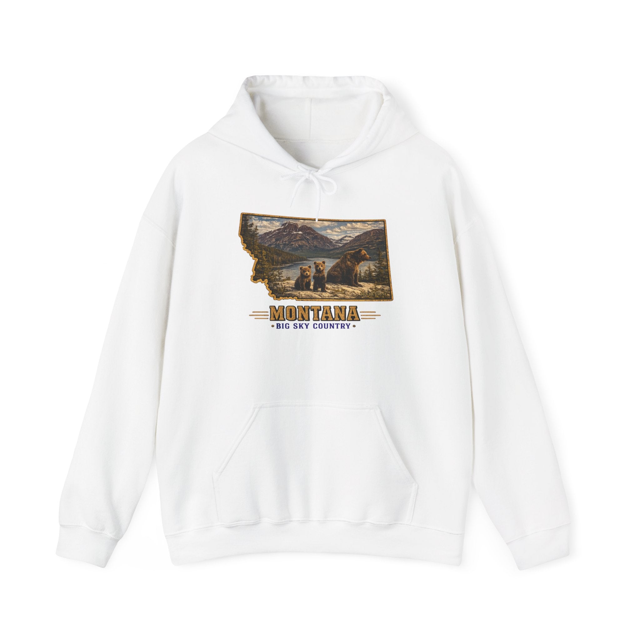 Montana Bear Family Wilderness Sweatshirt – Vintage Big Sky Country Graphic Pullover
