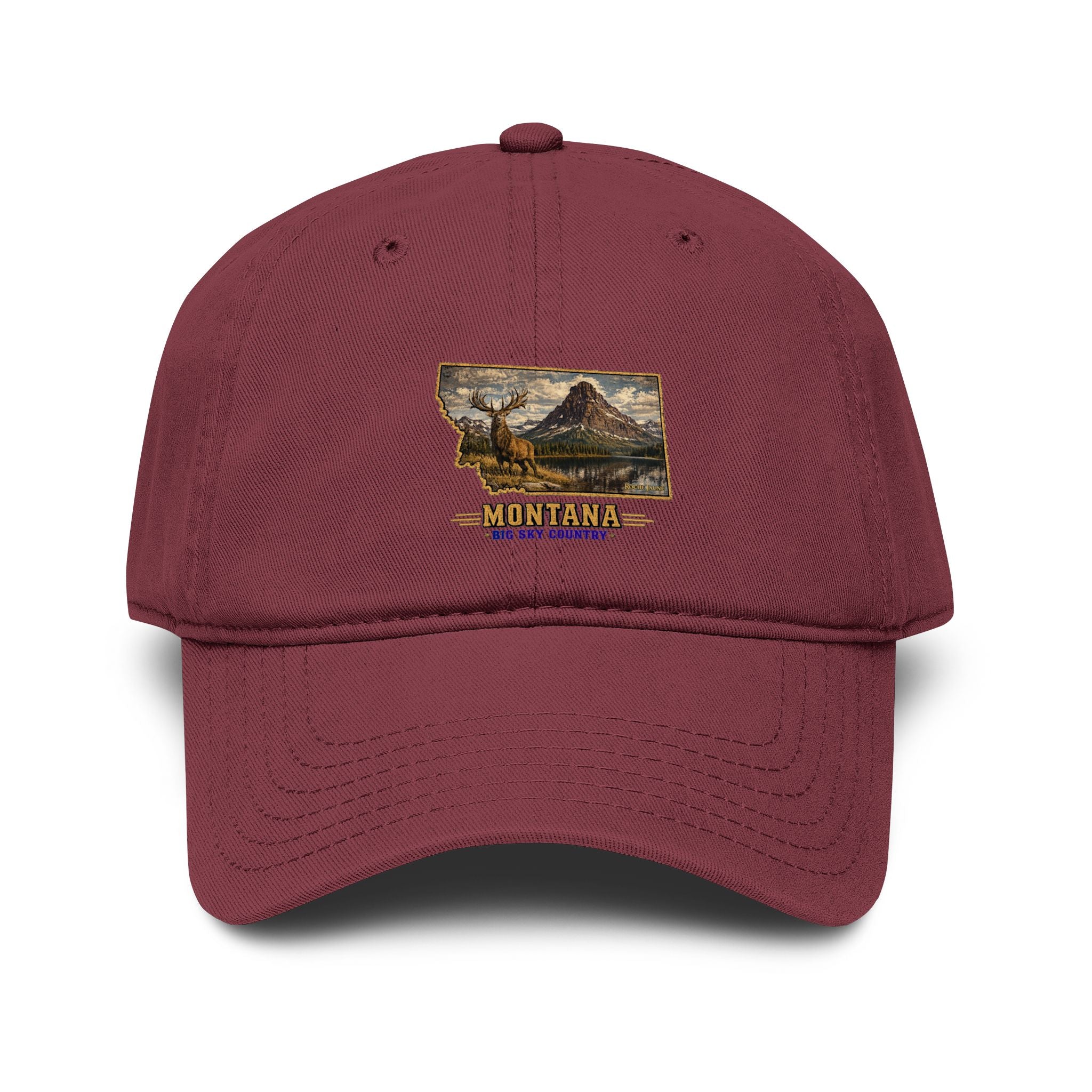 Montana Elk Baseball Cap – Soft Washed Vintage Big Sky Country Hat