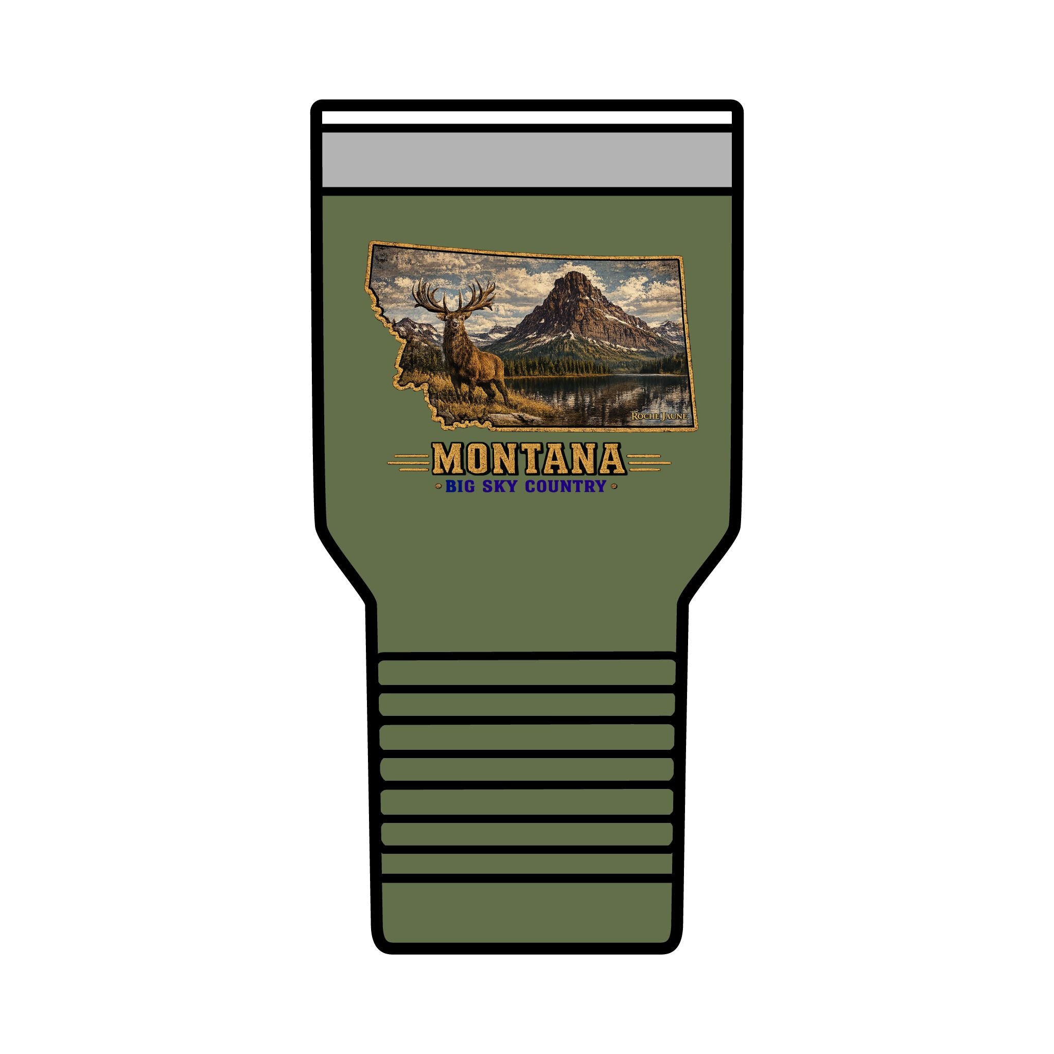 Montana Elk 30 oz. Tumbler – Big Sky Country Wildlife Scenic Travel Cup