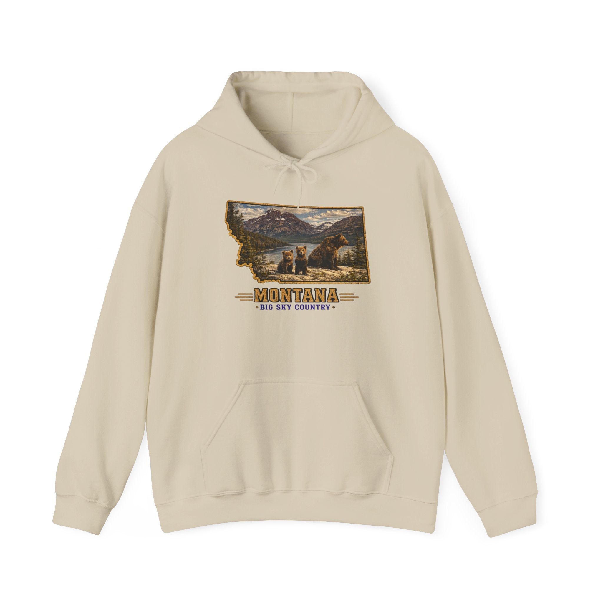 Montana Bear Family Wilderness Sweatshirt – Vintage Big Sky Country Graphic Pullover