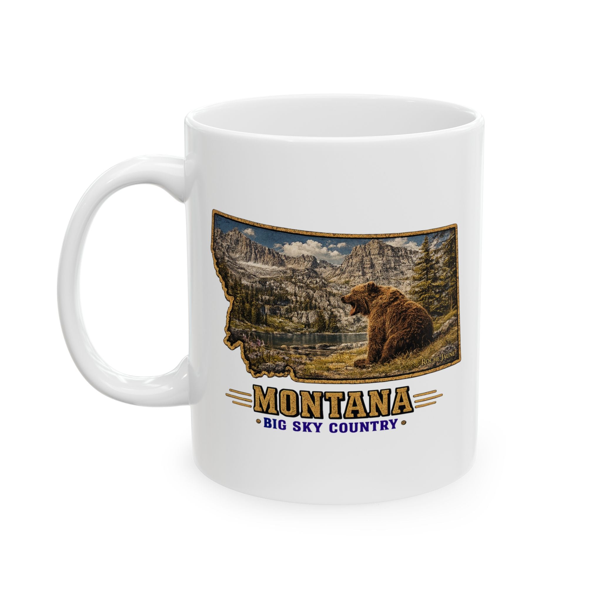 Montana Bear Coffee Mug 11 oz./15 oz. – Big Sky Country Wildlife Scenic Campfire Cup