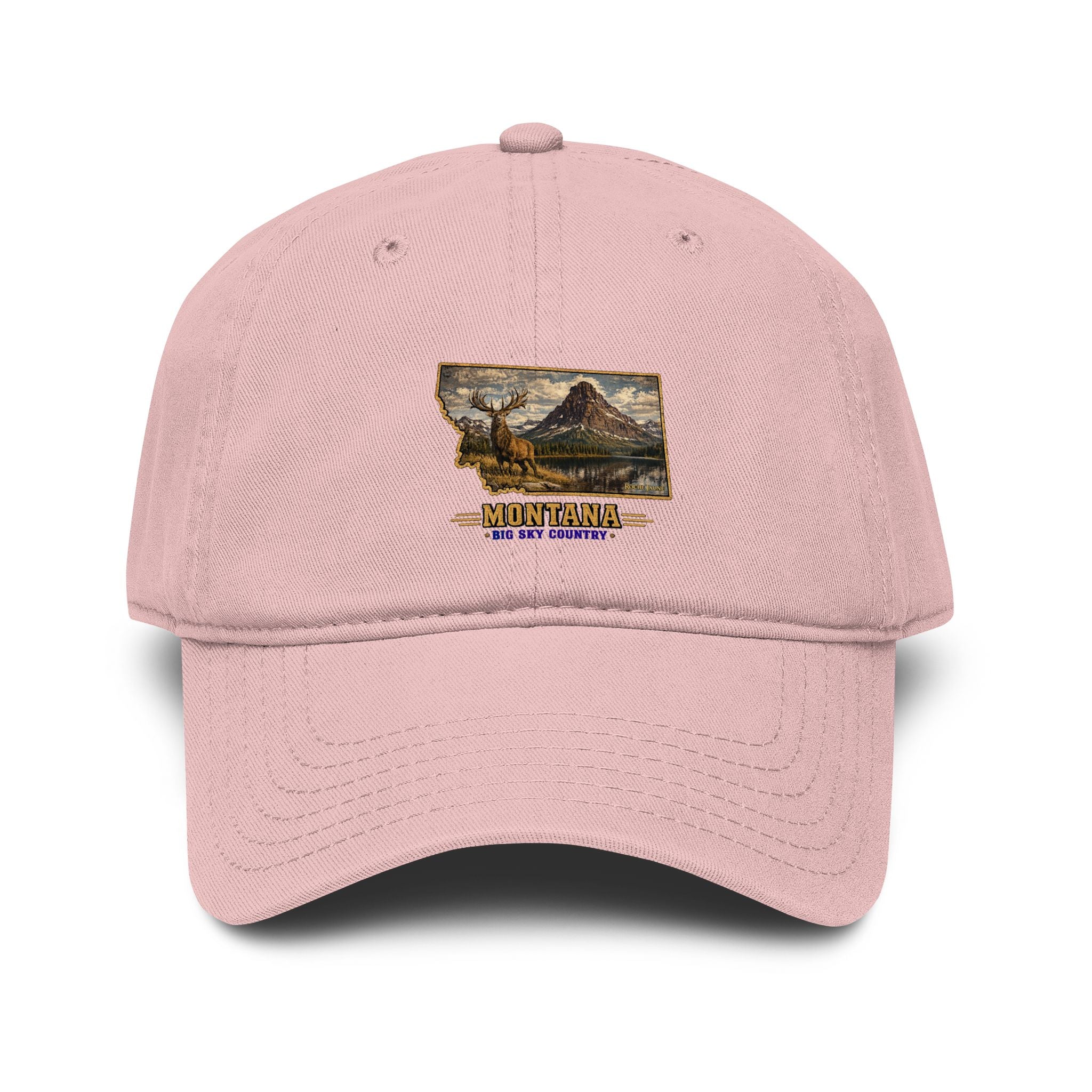 Montana Elk Baseball Cap – Soft Washed Vintage Big Sky Country Hat