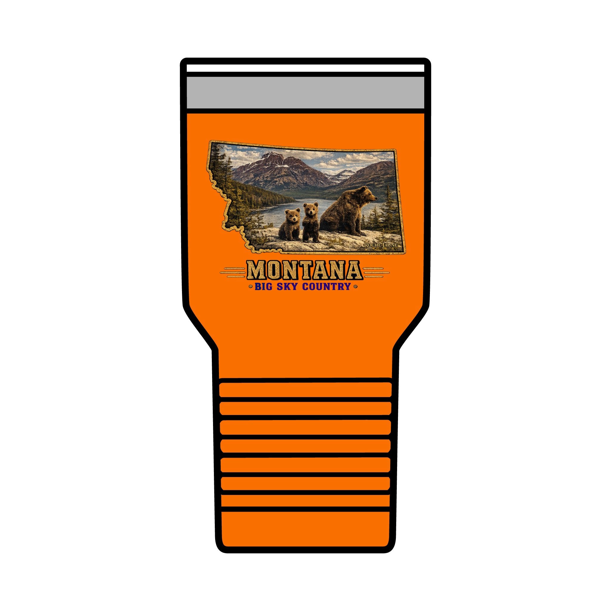 Montana Bear Family 30 oz. Tumbler – Big Sky Country Wildlife Scenic Travel Cup