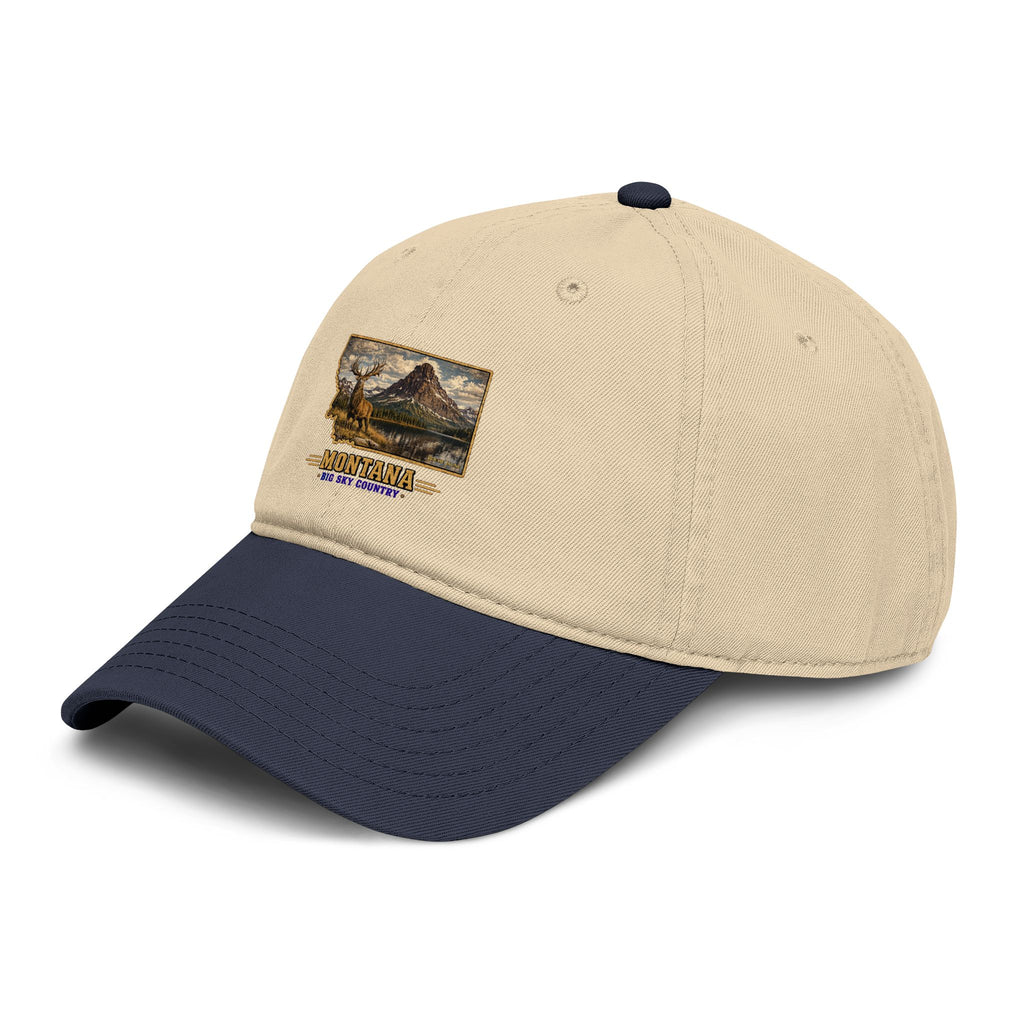 Montana Elk Baseball Cap – Soft Washed Vintage Big Sky Country Hat
