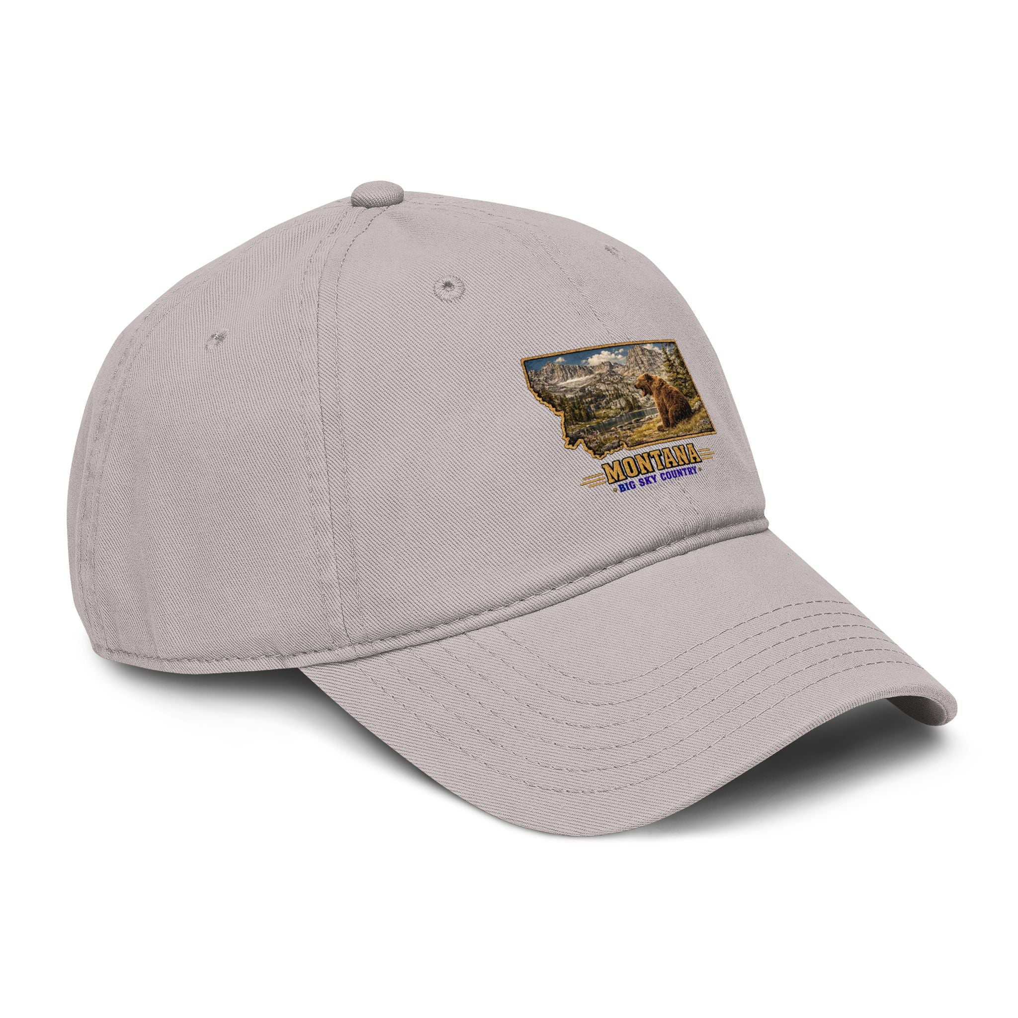 Montana Bear Baseball Cap – Soft Washed Vintage Big Sky Country Hat