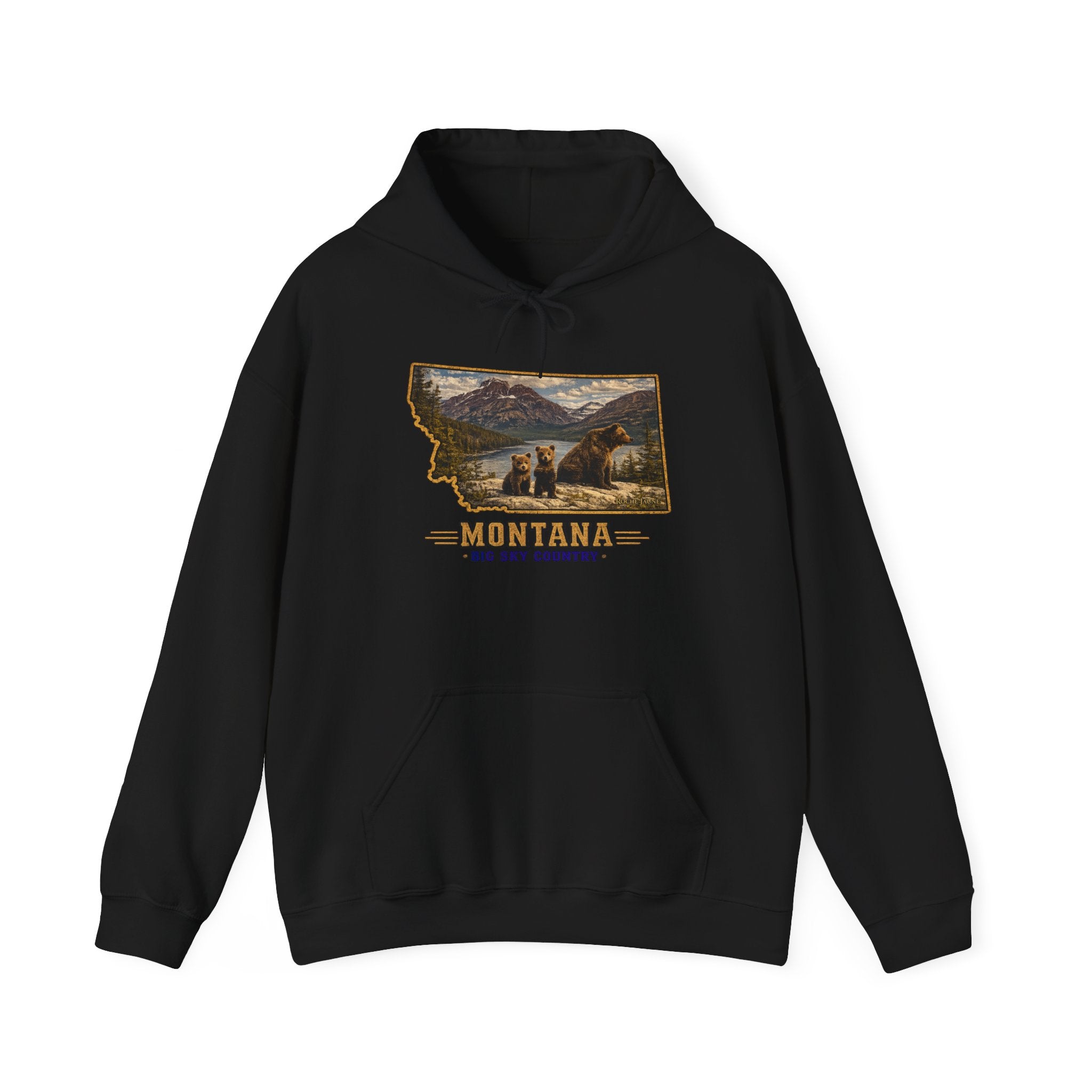 Montana Bear Family Wilderness Sweatshirt – Vintage Big Sky Country Graphic Pullover