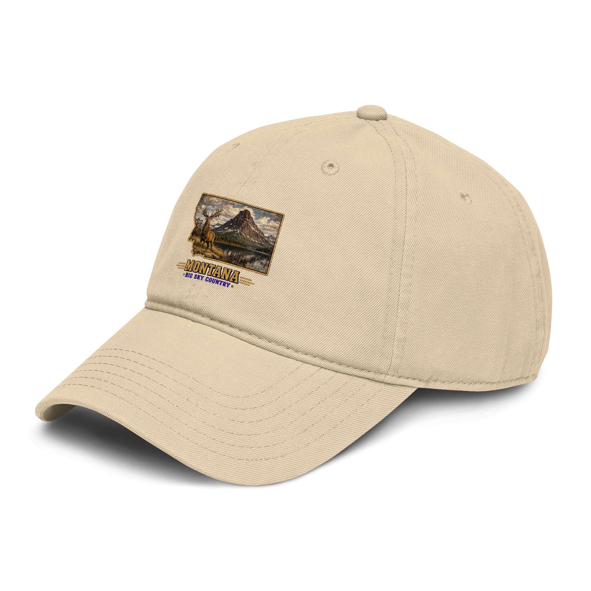 Montana Elk Baseball Cap – Soft Washed Vintage Big Sky Country Hat